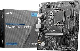 MSI PRO H610M-E 3200MHZ DDR4 1700PIN SATA/6   M.2 VGA+HDMI 12.&13.NESIL CPU DESTEKLER