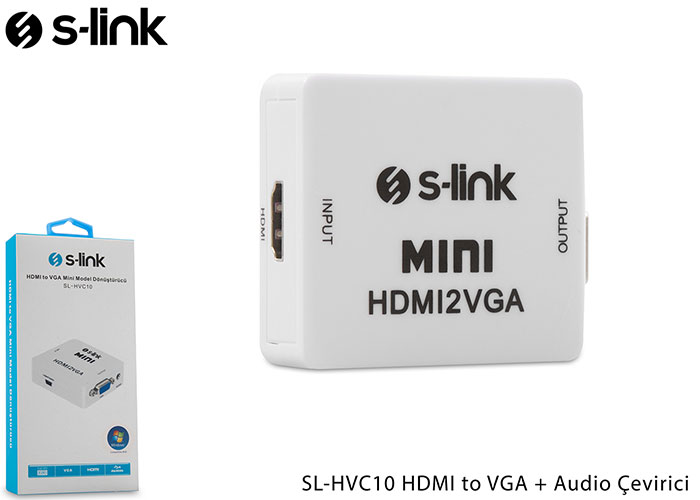 S-LINK SL-HVC10 HDMI TO VGA+AUDIO CEVIRICI