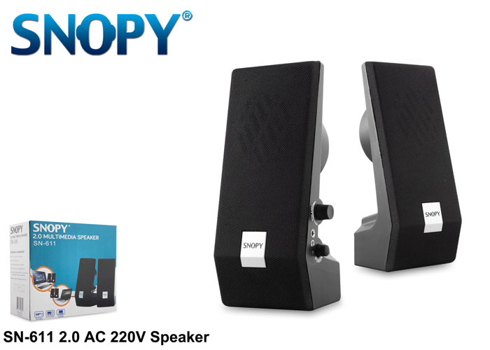 SNOPY SN-611 2.0*AC 220 1+1 SIYAH USB SPEAKER